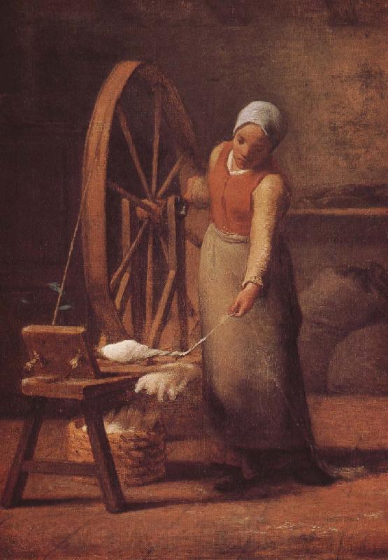 Jean Francois Millet The woman weaving the sweater